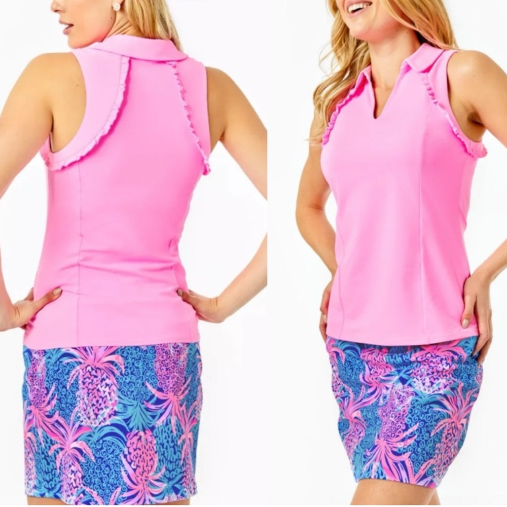 Lilly Pulitzer Tank XS Luxletic UPF 50
Martina Ruffle Polo Pink